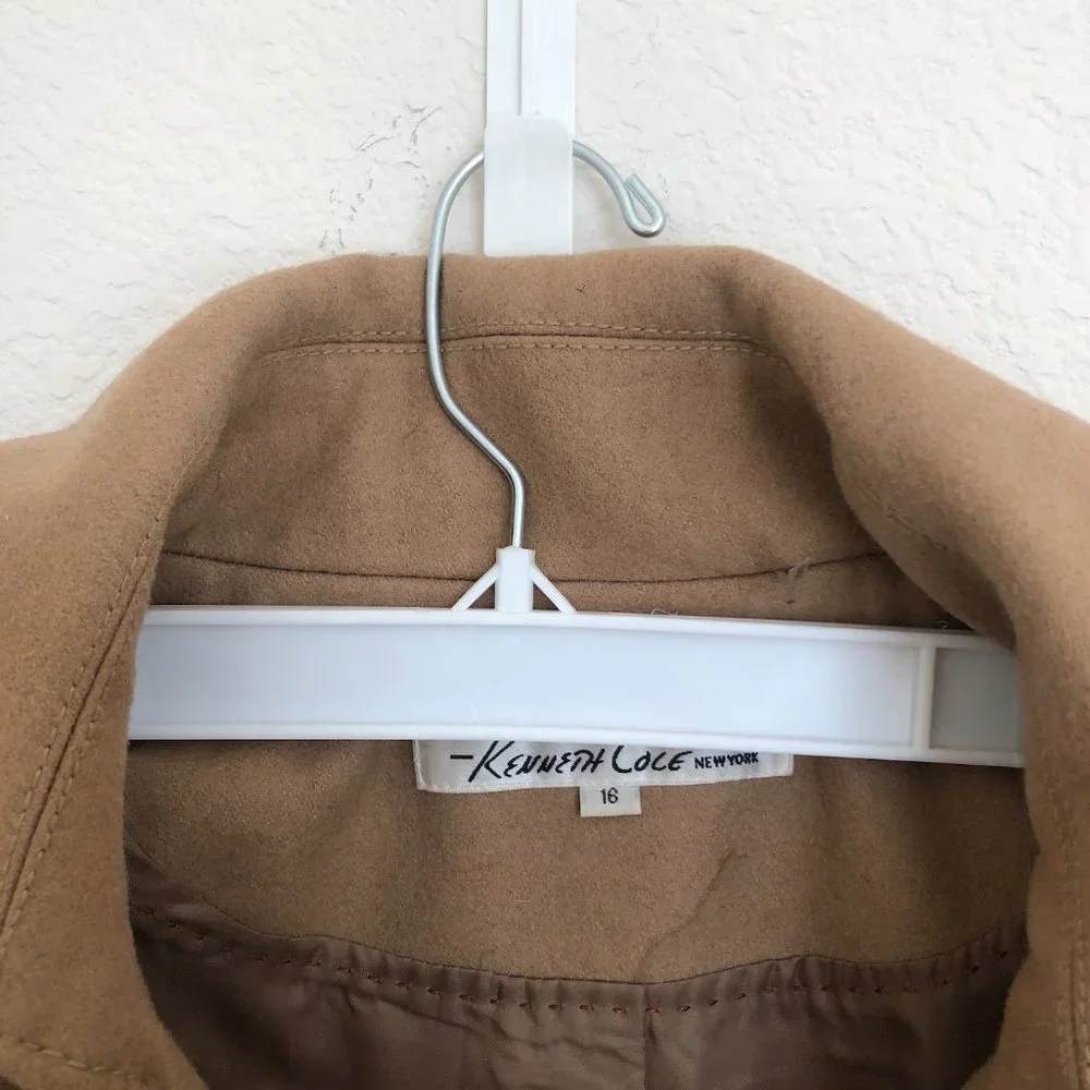 Kenneth Cole Camel Trench Coat (Size 16 FITS Size 14 - Picture 3 of 8